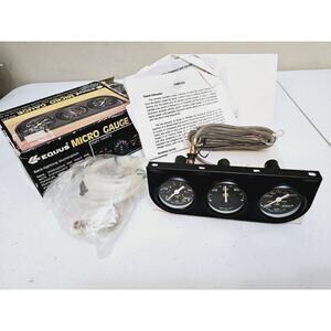 Equus Micro Gauge WM-260 AMMETER - WATER TEMP - PSI OIL PRESSURE Triple Gauge